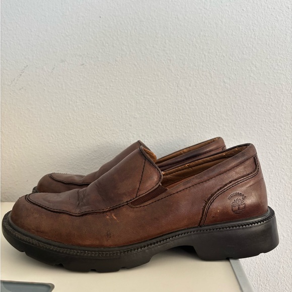 TIMBERLAND SMART COMFORT LEATHER SLIP ON PLATFORM CLOGS SZ 8 - Picture 1 of 7